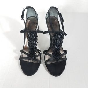 Nina Black Beaded Heel